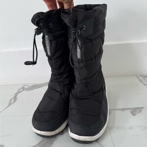 MERENCE Women's Snow Boots Winter II Waterproof Fur Lined Black Size 7